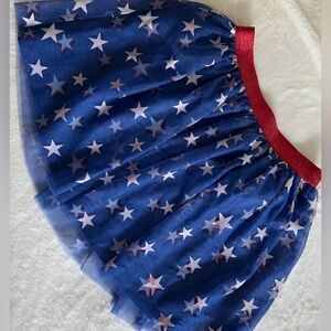 *JULY 4th INSPIRED* Cat & Jack Blue Skirt with Star Design and Red Waistband